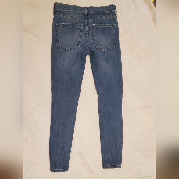 Free People Blue Skinny Distressed Jeans - Picture 6 of 7